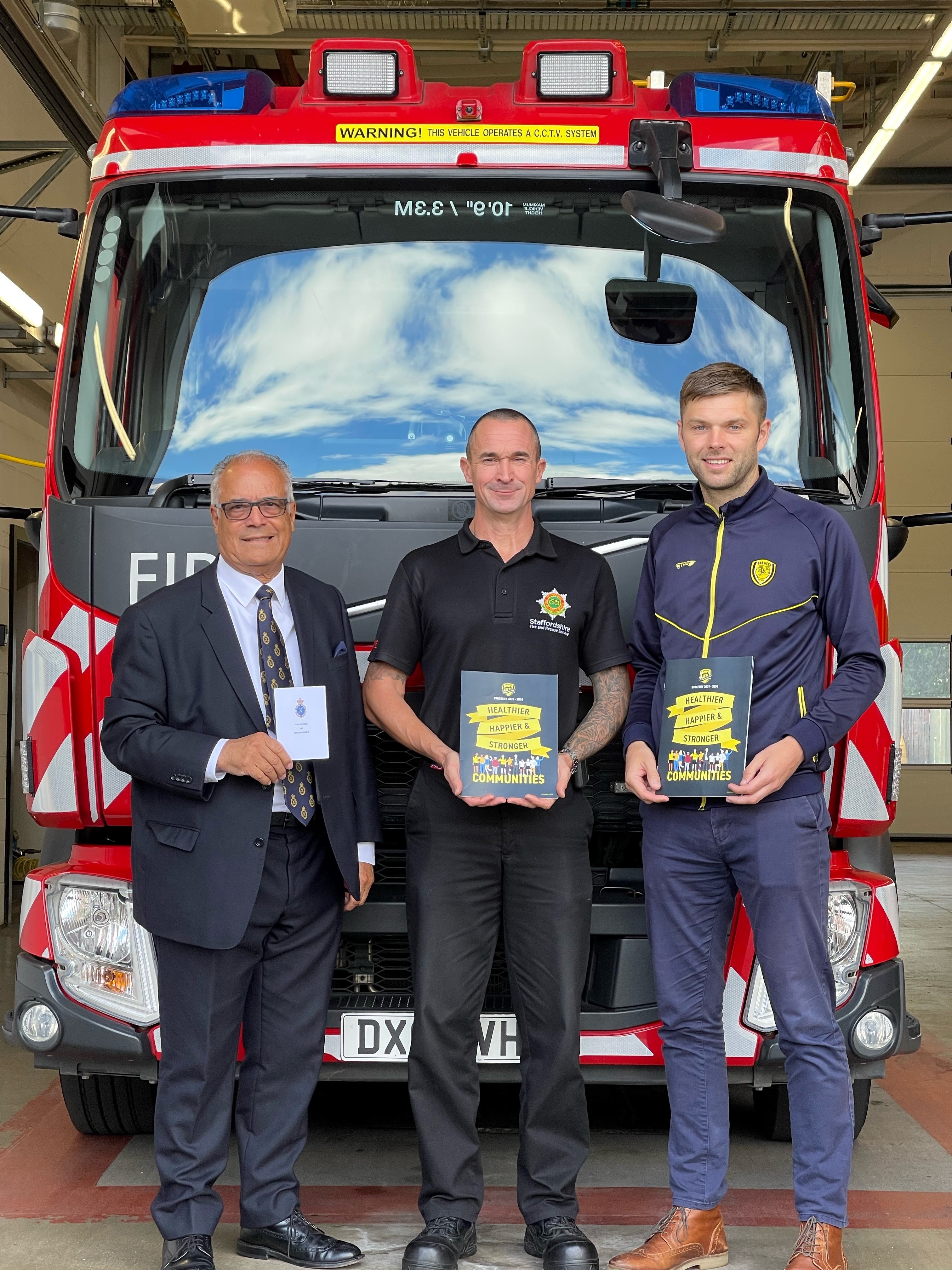 Fire station teams up with football club to support local community